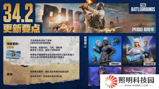 8載同行, 吃雞有你 PUBG34.2版本更新 八周年慶典開(kāi)啟